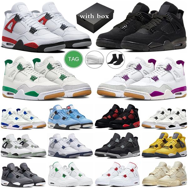 with box 4 basketball shoes men women jumpman 4s pine green black cat purple sapphire red cement white cement seafoam pn dust mens trainers
with box 4 basketball shoes men women jumpman 4s pine green black cat purple sapphire red cement white cement seafoam pn dust mens trainers