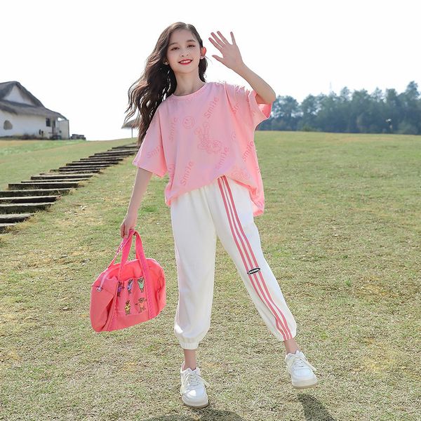 clothing sets summer casual kids tees sets girls t-shirt striped pants set cartoon printed children 2 pieces clothing for 5-16 years 230509, White
clothing sets summer casual kids tees sets girls t-shirt striped pants set cartoon printed children 2 pieces clothing for 5-16 years 230509, White