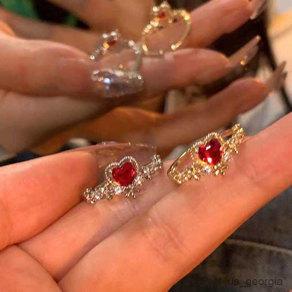 band rings romantic dainty red zircon heart rings for women shiny rhinestone infinite love finger ring couple wedding party jewelry gifts, Silver
band rings romantic dainty red zircon heart rings for women shiny rhinestone infinite love finger ring couple wedding party jewelry gifts, Silver