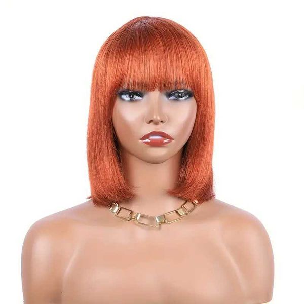 hair wigs ginger orange short bob straight human with bangs glueless for women 150% density full machine made 230510, Black
hair wigs ginger orange short bob straight human with bangs glueless for women 150% density full machine made 230510, Black