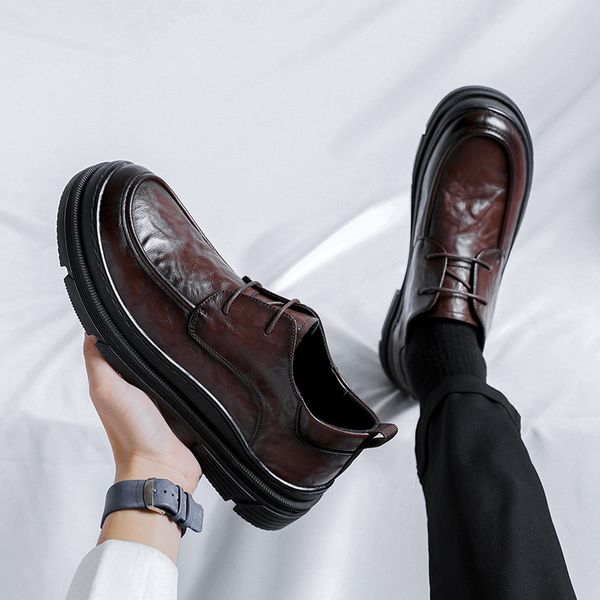 men genuine leather casual shoes lace up non slip flat shoes male formal business shoes fashion oxfords dress shoes, Black
men genuine leather casual shoes lace up non slip flat shoes male formal business shoes fashion oxfords dress shoes, Black