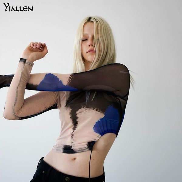 womens tshirt yiallen autumn mesh oneck women crop shirring long sleeve irregular fashion wild print casual streetwear tees 230510, White
womens tshirt yiallen autumn mesh oneck women crop shirring long sleeve irregular fashion wild print casual streetwear tees 230510, White