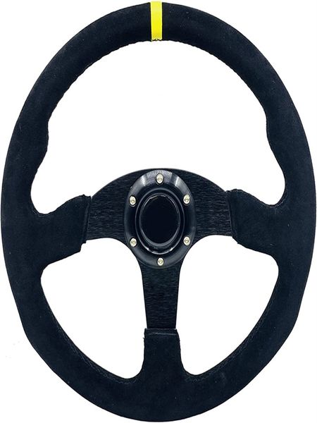 13.8inch suede leather sport racing steering wheel flat drifting universal steering wheel with horn button
13.8inch suede leather sport racing steering wheel flat drifting universal steering wheel with horn button
