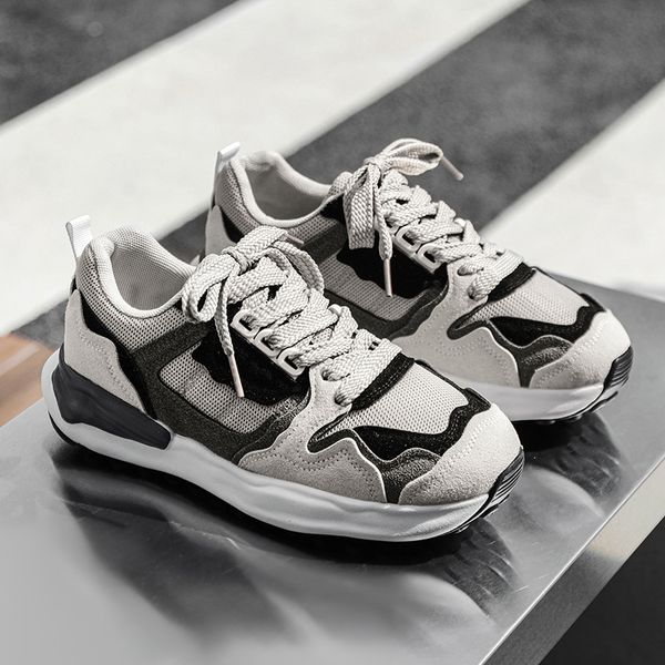 men lace up sport shoes breathable vulcanized sneakers women casual platform shoes trainers zapatillas hombre, Black
men lace up sport shoes breathable vulcanized sneakers women casual platform shoes trainers zapatillas hombre, Black