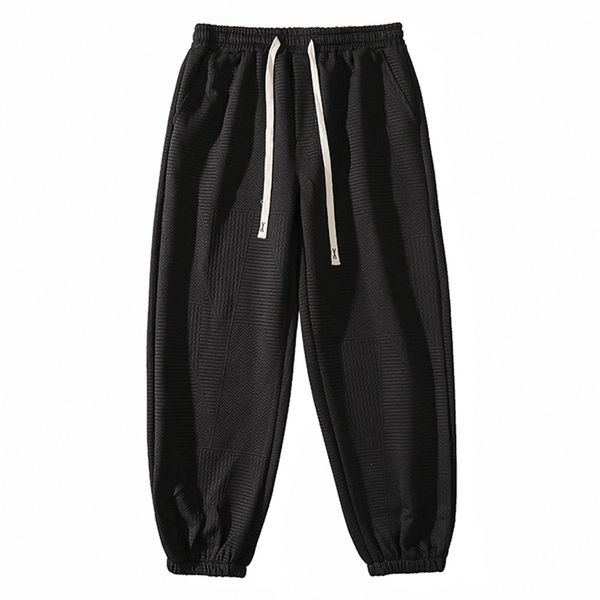 design sense three-dimensional jacquard casual pants men spring and autumn loose sweatpants bunched foot pants port trend brand sports pants, Black
design sense three-dimensional jacquard casual pants men spring and autumn loose sweatpants bunched foot pants port trend brand sports pants, Black