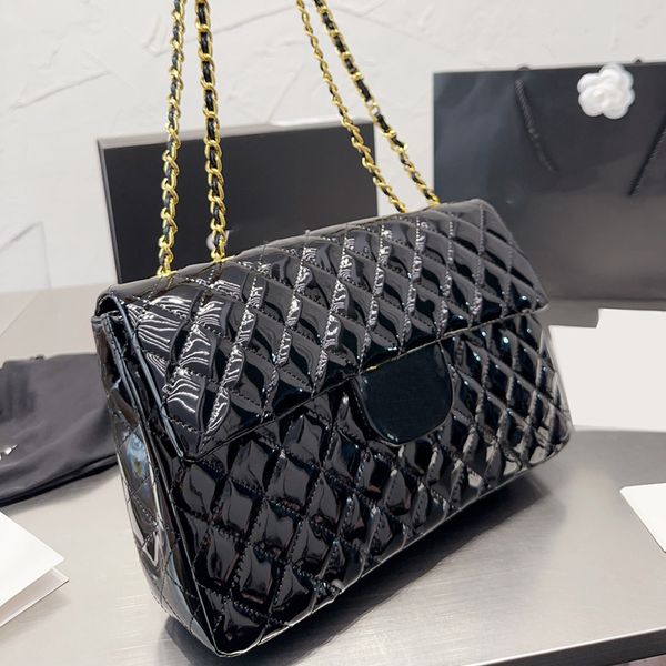 womens vinatge designer patent leather jumbo quilted bags classic single flap purse gold metal hardware matelasse chain crossbody shoulder h
womens vinatge designer patent leather jumbo quilted bags classic single flap purse gold metal hardware matelasse chain crossbody shoulder h