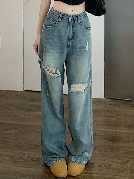 women's jeans summer bule vintage y2k jeans women pockets high street fashion denim pants female high waist designer casual wide leg pa, Blue
women's jeans summer bule vintage y2k jeans women pockets high street fashion denim pants female high waist designer casual wide leg pa, Blue