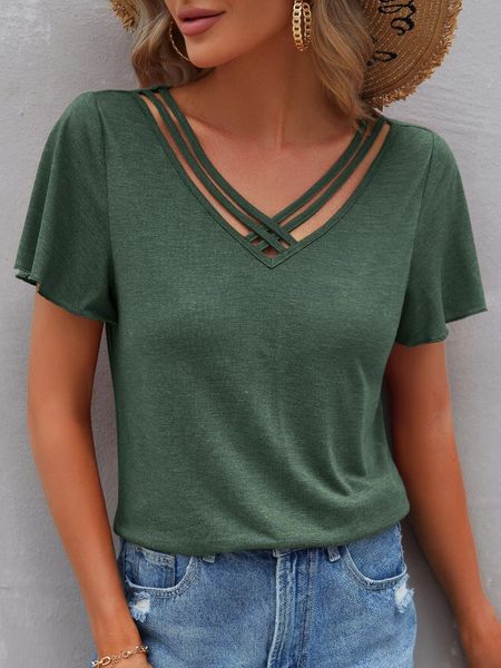 women's t-shirt summer oversized ladies fashion short sleeve solid color v-neck casual shirts female 230510, White
women's t-shirt summer oversized ladies fashion short sleeve solid color v-neck casual shirts female 230510, White