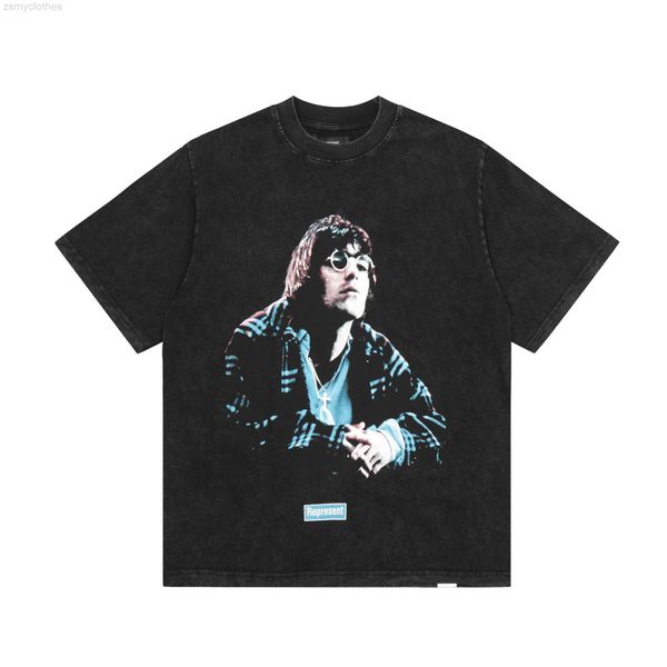 men's t-shirts represent streetwear high street vintage summer short tee couple loose casual tees, White;black
men's t-shirts represent streetwear high street vintage summer short tee couple loose casual tees, White;black