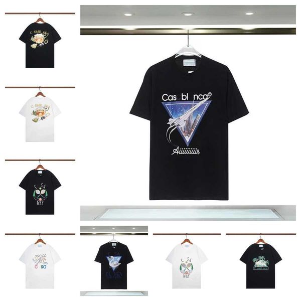 2023 casa blancas designer t-shirt men's and women's t-shirt casablancs shirt casual fashion black and white cotton short sleeve s, White;black
2023 casa blancas designer t-shirt men's and women's t-shirt casablancs shirt casual fashion black and white cotton short sleeve s, White;black
