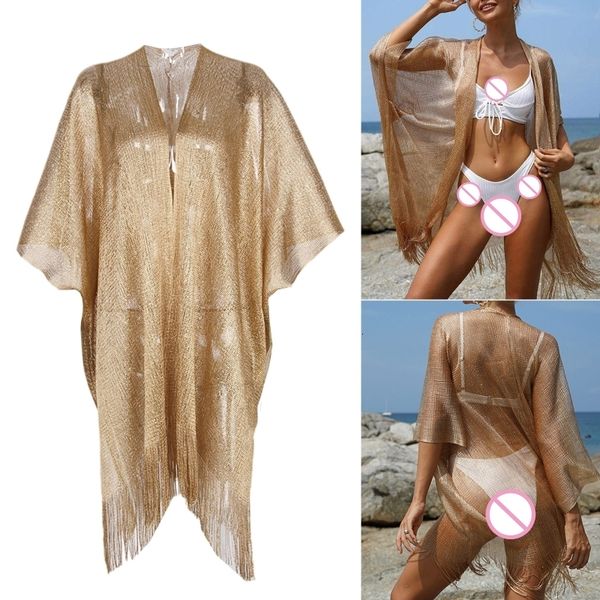 women's swimwear beach bikinis cover up sheer mesh dress up swimsuit metallic kimono 24bd 230510, White;black
women's swimwear beach bikinis cover up sheer mesh dress up swimsuit metallic kimono 24bd 230510, White;black
