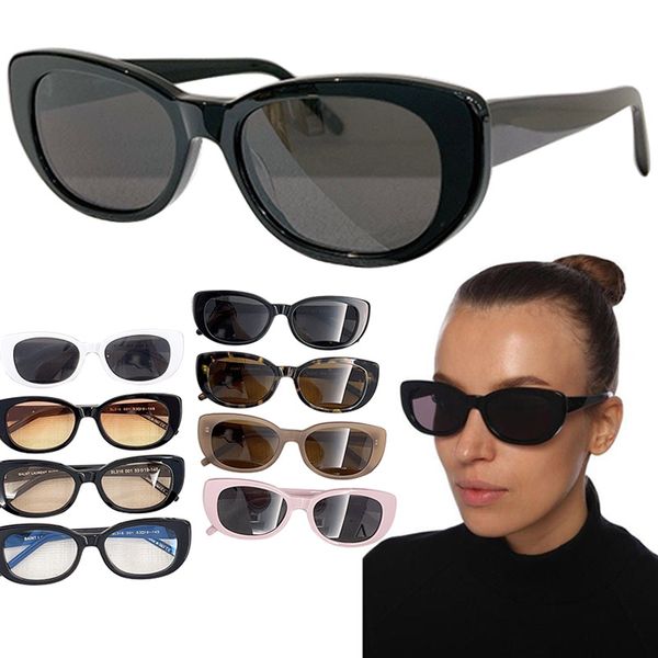 oval sunglasses sl316 womens designer sunglasses womens fashion gold classic oval frame glasses beach party uv protection, White;black
oval sunglasses sl316 womens designer sunglasses womens fashion gold classic oval frame glasses beach party uv protection, White;black