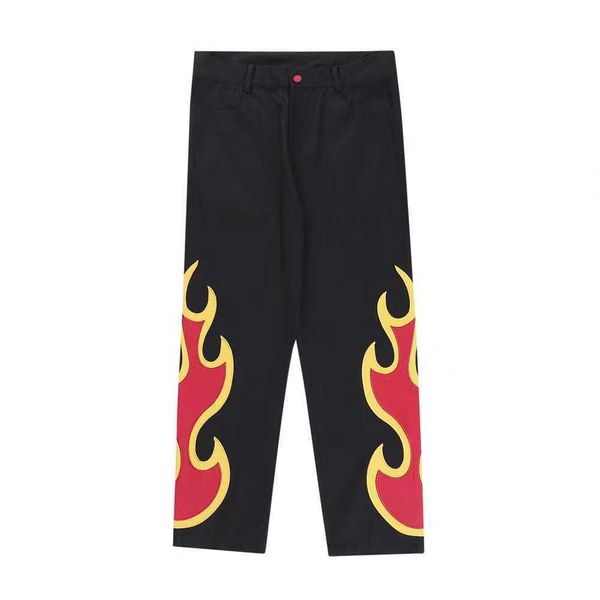 men's pants american high street flame printing pattern casual pants for men and women sports pants loose straight leg casual pant new, Black
men's pants american high street flame printing pattern casual pants for men and women sports pants loose straight leg casual pant new, Black