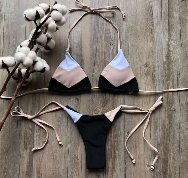 women's swimwear halter swimsuit women thong micro bikini push up 2023 brazilian tropical plant print string mini 230509, White;black
women's swimwear halter swimsuit women thong micro bikini push up 2023 brazilian tropical plant print string mini 230509, White;black