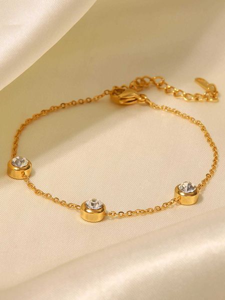 ins internet fashion bracelet gold plated round zircon stainless steel trend wild ornament, Golden;silver
ins internet fashion bracelet gold plated round zircon stainless steel trend wild ornament, Golden;silver