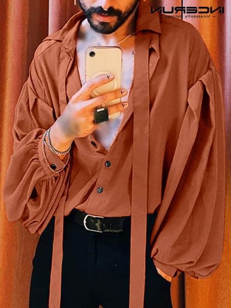 men s casual shirts kaus pria fashion lengan panjang puff kerah warna solid dengan dasi camisa masculina 2023 kasual longgar streetwear s 5x, White;black
men s casual shirts kaus pria fashion lengan panjang puff kerah warna solid dengan dasi camisa masculina 2023 kasual longgar streetwear s 5x, White;black
