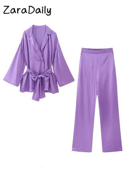 women's two piece pants elegant purple long sets 2023 fashion lace up blazer jacket high waist pieces office ladies outfits 230509, White
women's two piece pants elegant purple long sets 2023 fashion lace up blazer jacket high waist pieces office ladies outfits 230509, White