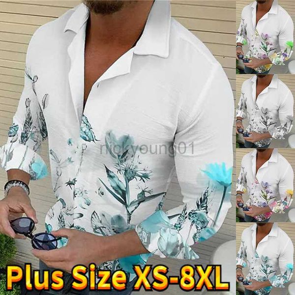 men's casual shirts new slim floral long sleeved luxury prom holiday wear flower clothing xs-8xl y23, White;black
men's casual shirts new slim floral long sleeved luxury prom holiday wear flower clothing xs-8xl y23, White;black