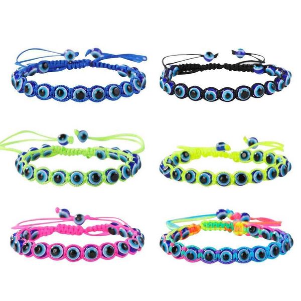 selling personality devil eye evil bracelet multicolor hand woven rope, Golden;silver
selling personality devil eye evil bracelet multicolor hand woven rope, Golden;silver