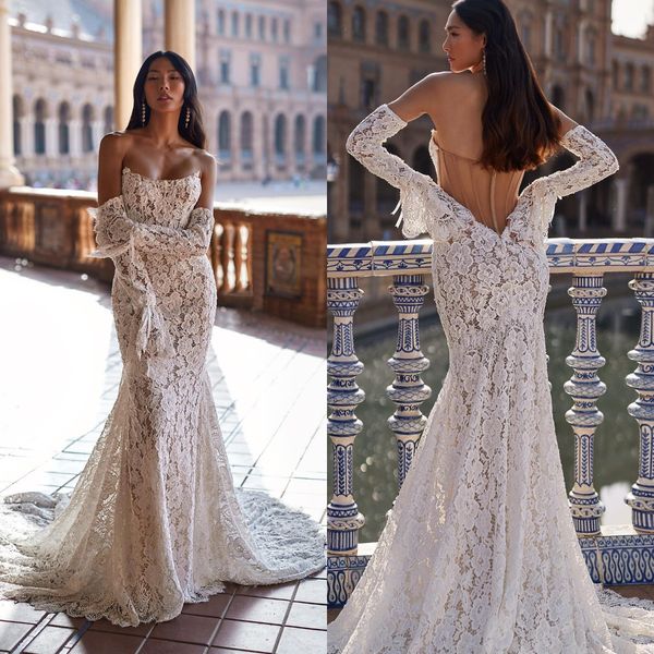 gorgeous full lace wedding dress sweetheart mermaid bridal gown long sleeve robe de mariee, White
gorgeous full lace wedding dress sweetheart mermaid bridal gown long sleeve robe de mariee, White