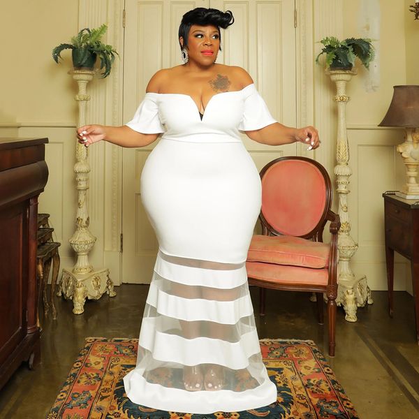plus size dresses size women party mesh puff sleeve white dress female luxury designer cloth 2023 spring evening birthday robe 230510, Black
plus size dresses size women party mesh puff sleeve white dress female luxury designer cloth 2023 spring evening birthday robe 230510, Black
