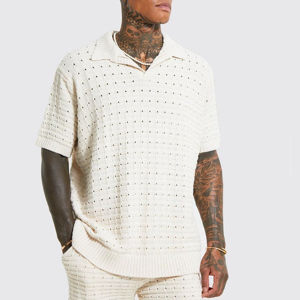 men's polos fashion solid hollow knitted polo shirts men autumn casual turndown collar short sleeve pullovers for mens streetwear 2305, White;black
men's polos fashion solid hollow knitted polo shirts men autumn casual turndown collar short sleeve pullovers for mens streetwear 2305, White;black
