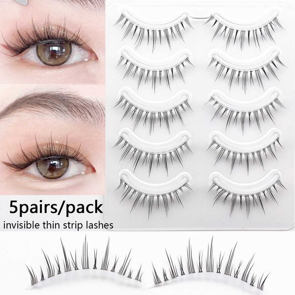 false eyelashes 5 pairs eyelashes bundles lashes natural wispy false eyelash lashes manga lashes invisible band soft natural eyelashes exten
false eyelashes 5 pairs eyelashes bundles lashes natural wispy false eyelash lashes manga lashes invisible band soft natural eyelashes exten