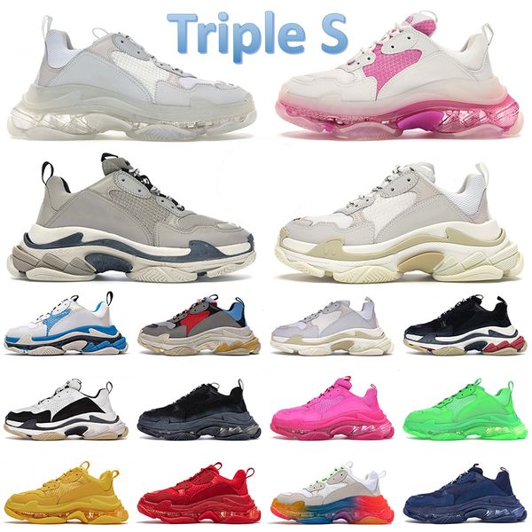 triple s designer shoes men women triple-s loafers 17fw paris vintage old dad grandpa trainers clear sole crystal bottom luxury triples snea, Black
triple s designer shoes men women triple-s loafers 17fw paris vintage old dad grandpa trainers clear sole crystal bottom luxury triples snea, Black