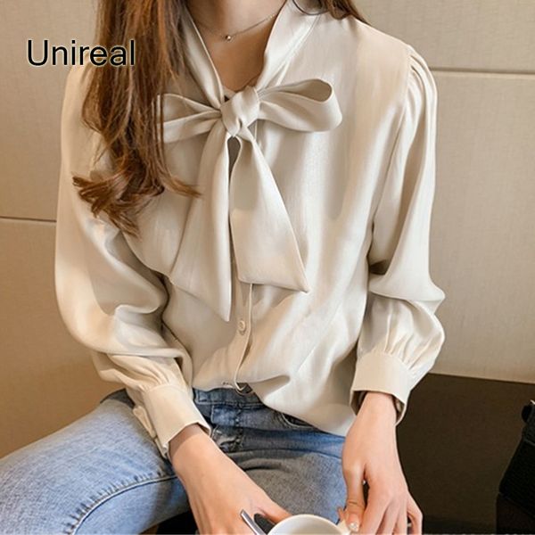 women's blouses shirts unireal spring women satin shirt long sleeve vintage bow tie office lady silk 230510, White
women's blouses shirts unireal spring women satin shirt long sleeve vintage bow tie office lady silk 230510, White