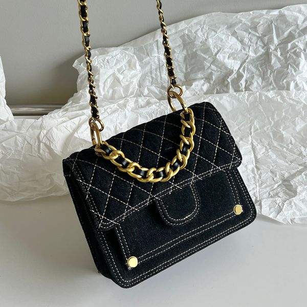 womens designer denim cross body shoulder bags classic messenger cowboy black cosmetic case goldd chain handle totes metal hardware matelass
womens designer denim cross body shoulder bags classic messenger cowboy black cosmetic case goldd chain handle totes metal hardware matelass
