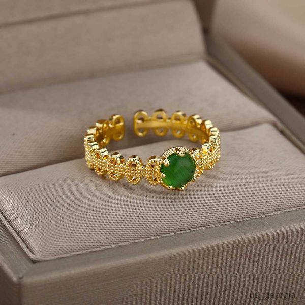 band rings retro green opal rings for women stainless steel vintage gold color ring wedding band aesthetic jewelry couple, Silver
band rings retro green opal rings for women stainless steel vintage gold color ring wedding band aesthetic jewelry couple, Silver