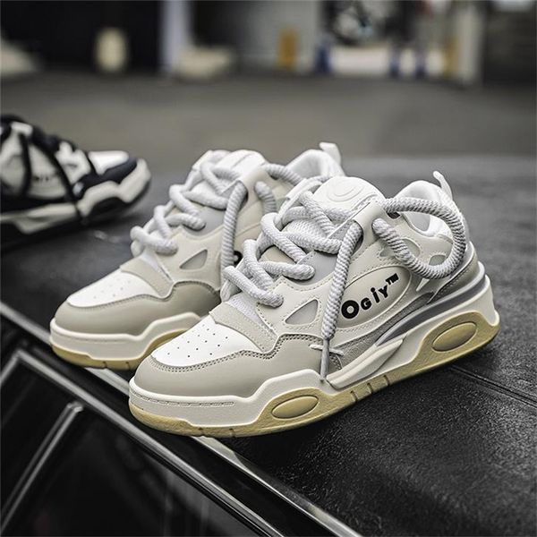 men women skateboard shoes male chunky sneakers casual vulcanized platform shoes streetwear female trainers, Black
men women skateboard shoes male chunky sneakers casual vulcanized platform shoes streetwear female trainers, Black