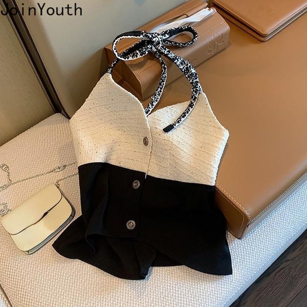 women's tanks camis elegant tank women crop bandage y2k clothes vest contrast backless summer fashion korean blouses 230510, White
women's tanks camis elegant tank women crop bandage y2k clothes vest contrast backless summer fashion korean blouses 230510, White