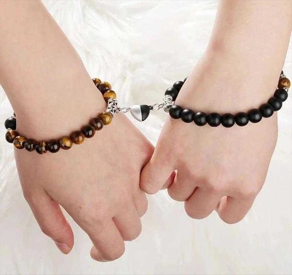 dragon and frosted white turquoise couple bracelet heart shaped magnet suction crystal natural stone men women, Golden;silver
dragon and frosted white turquoise couple bracelet heart shaped magnet suction crystal natural stone men women, Golden;silver