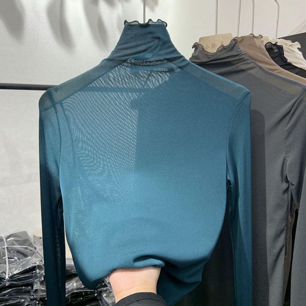 women's tshirt autumn mesh lace bottoming shirt women longsleeved highnecked solid color westernstyle blouse 230510, White
women's tshirt autumn mesh lace bottoming shirt women longsleeved highnecked solid color westernstyle blouse 230510, White