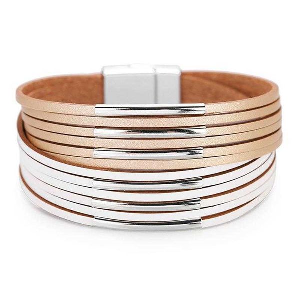 trendy two colors bracelet cross multi layer blype wide brim magnetic snap leather womens fashion accessories, Golden;silver
trendy two colors bracelet cross multi layer blype wide brim magnetic snap leather womens fashion accessories, Golden;silver