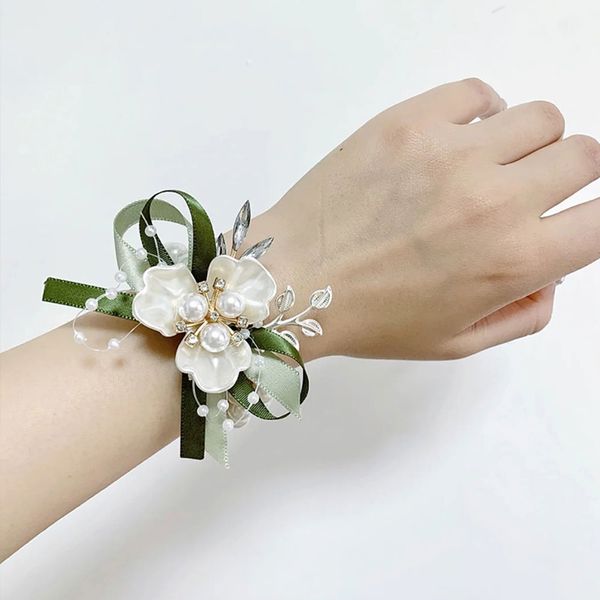 wrist flower bridesmaid pearl bracelet forest bride group sisters hand flower dance activity bridesman bridesman bridesman wedding, White
wrist flower bridesmaid pearl bracelet forest bride group sisters hand flower dance activity bridesman bridesman bridesman wedding, White