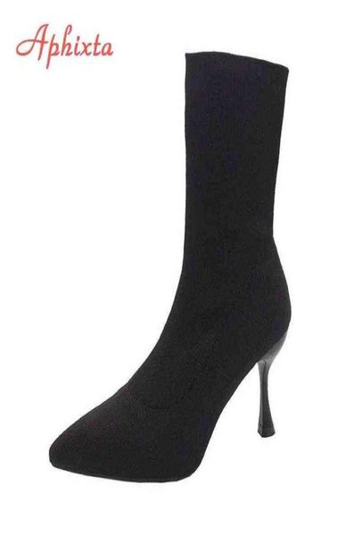 aphixta 9cm 7cm 5cm stretch fabric socks black shoes elegant pointed toe knitting elastic ankle boots for women 09229663029
aphixta 9cm 7cm 5cm stretch fabric socks black shoes elegant pointed toe knitting elastic ankle boots for women 09229663029