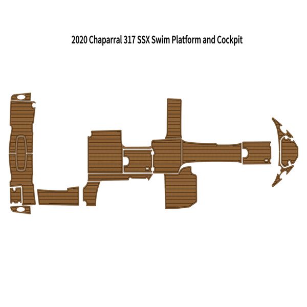 2020 chaparral 317 ssx swim platform cockpit boat eva foam faux teak floor pad