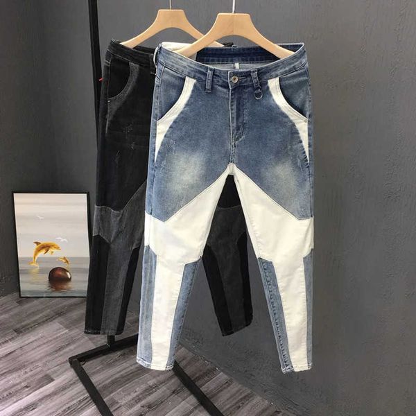 men's pants men clothing jeans men 2023 new spring summer handsome personality splicing pants slim korean pants streetwear pantnes homb, Black
men's pants men clothing jeans men 2023 new spring summer handsome personality splicing pants slim korean pants streetwear pantnes homb, Black