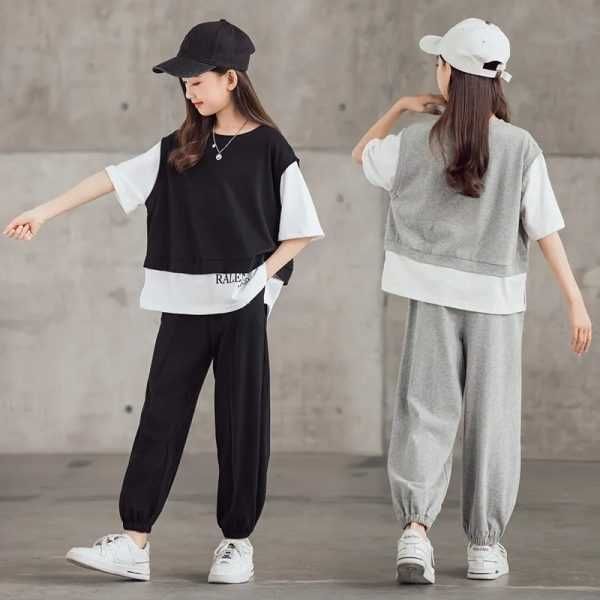 clothing sets children's clothes sports suit girls korean fashion patchwork short sleeve + casual pants 2pcs set 3-12y y23, White
clothing sets children's clothes sports suit girls korean fashion patchwork short sleeve + casual pants 2pcs set 3-12y y23, White