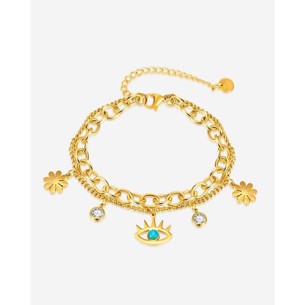 accessories wholesale french bracelets double layer retro devils eye bracelet jewellery little daisy titanium steel female, Golden;silver
accessories wholesale french bracelets double layer retro devils eye bracelet jewellery little daisy titanium steel female, Golden;silver