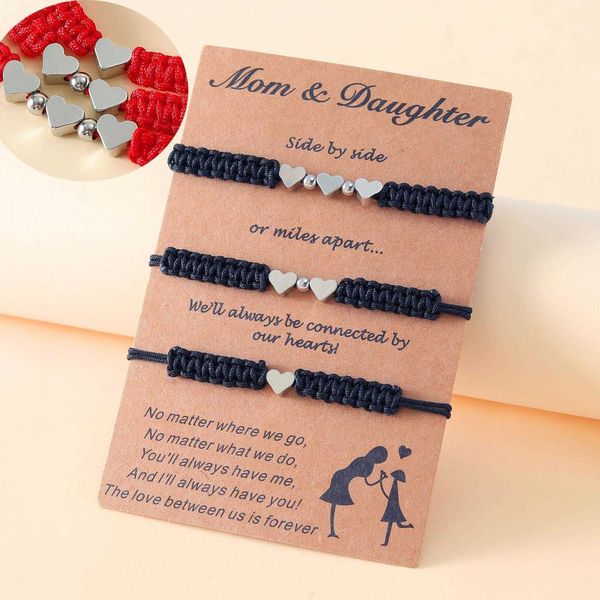 personalized love three generation bracelet card handmade flat knot braided red rope mother daughter parent child carrying strap, Golden;silver
personalized love three generation bracelet card handmade flat knot braided red rope mother daughter parent child carrying strap, Golden;silver