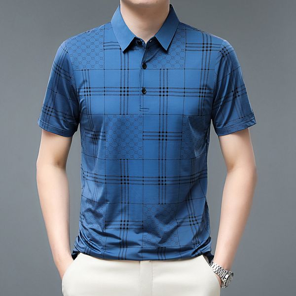 men's polos summer men's polo shirt turn-down collar short sleeve loose striped button check casual comfort fashion 230510, White;black
men's polos summer men's polo shirt turn-down collar short sleeve loose striped button check casual comfort fashion 230510, White;black