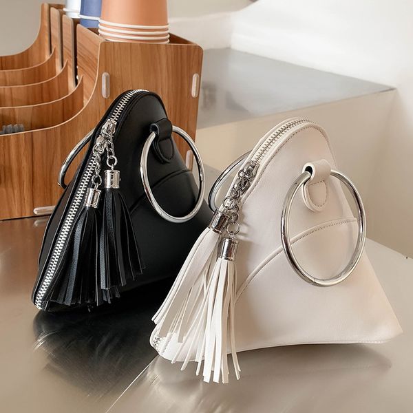 evening bags simple triangle pu leather wrist clutch bag for women mini handbags and purses fashion iron ring handle tassel chain design 230
evening bags simple triangle pu leather wrist clutch bag for women mini handbags and purses fashion iron ring handle tassel chain design 230