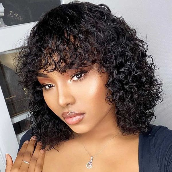 hair wigs curly human for black women kinky short with bangs glueless full machine made 230510
hair wigs curly human for black women kinky short with bangs glueless full machine made 230510