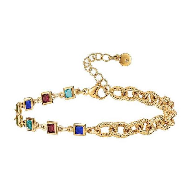 real gold light bracelet chains colorful zircon o shaped chain adjustable trendy womens small jewelry, Black
real gold light bracelet chains colorful zircon o shaped chain adjustable trendy womens small jewelry, Black