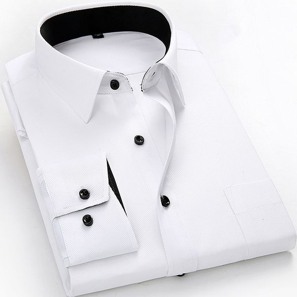 men's dress shirts mens work shirts brand soft long sleeve square collar regular solid plain/ twill men dress white male 230510, White;black
men's dress shirts mens work shirts brand soft long sleeve square collar regular solid plain/ twill men dress white male 230510, White;black