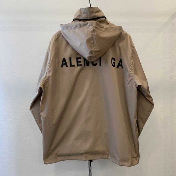 men's down parkas spring home b letter high neck stormsuit men's and women's windbreaker hooded jacket 7p19, Black
men's down parkas spring home b letter high neck stormsuit men's and women's windbreaker hooded jacket 7p19, Black