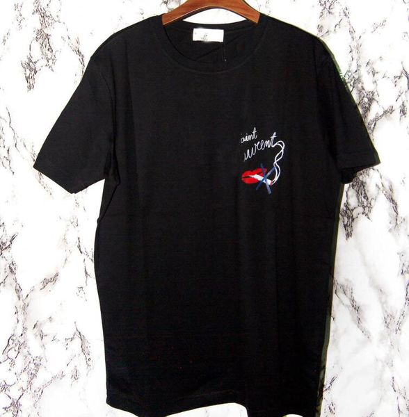 saint france paris blazing red lips smoking printed tee luxury fashion high street sl p men women couple casual t-shirts cotton ys tshirt, White;black
saint france paris blazing red lips smoking printed tee luxury fashion high street sl p men women couple casual t-shirts cotton ys tshirt, White;black